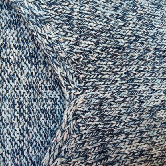 Creation L Blue and Ŵhite Tweed V-neck Sweater for Women size 14 - Picture 2 of 6